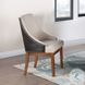 Gilsea Fabric and Brown Synthetic Leather Brown Side Chair with Nailhead Trim Set of 2