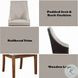 Gilsea Fabric and Brown Synthetic Leather Brown Side Chair with Nailhead Trim Set of 2