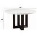 Edwyn White and Espresso 54" Round Marble Top Dining Table