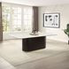 Clayten White and Espresso 95" Rectangular Marble Top Dining Table