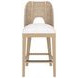 Frame White Upholstered Counter Height Stool