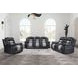 Nikko Black 74" Loveseat with Dual Recliner and Nailhead Trim