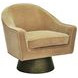 Dominic Gold and Brown Swivel Chair