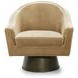 Dominic Gold and Brown Swivel Chair