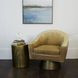 Dominic Gold and Brown Swivel Chair