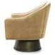 Dominic Gold and Brown Swivel Chair