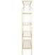 Dorothy Gold Leaf Etagere with 4 Glass Shelves