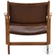 Marcelin Brown And Natural Wood Occasional Chair