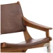 Marcelin Brown And Natural Wood Occasional Chair