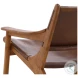 Marcelin Brown And Natural Wood Occasional Chair