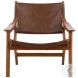 Marcelin Brown And Natural Wood Occasional Chair