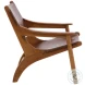 Marcelin Brown And Natural Wood Occasional Chair