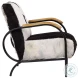 Ebon Natural White And Black Occasional Chair