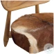 Gulee Brown And White Hide And Natural Wood Occasional Chair