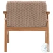 Wemble Beige And Natural Outdoor Occasional Chair