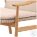 Wemble Beige And Natural Outdoor Occasional Chair
