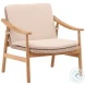 Wemble Beige And Natural Outdoor Occasional Chair