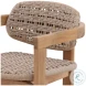 Jovit Beige And Natural Outdoor Dining Chair