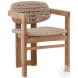 Jovit Beige And Natural Outdoor Dining Chair