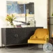 Athen Black Stained Sealed Wood And Antique Iron Sideboard