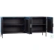 Athen Black Stained Sealed Wood And Antique Iron Sideboard