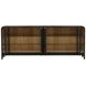 Ariston Black and Natural 4 Glass Door Sideboard