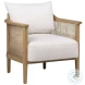 Mier Natural And Off White Upholstery Occasional Chair