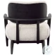 Arcon Black Wood And Ivory Boucle Upholstery Occasional Chair