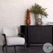 Arcon Black Wood And Ivory Boucle Upholstery Occasional Chair