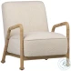 Clyd Ivory Upholstery And Natural Occasional Chair