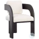 Marav Cream And Black Dining Chair