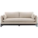 Magal Edwin Beige And Coffee Wood Sofa