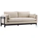 Magal Edwin Beige And Coffee Wood Sofa