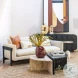Magal Edwin Beige And Coffee Wood Sofa