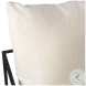 Insk White And Black Iron Occasional Chair