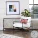 Insk White And Black Iron Occasional Chair