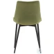 Castel Olive Green Fabric And Black Metal Legs Dining Chair