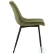 Castel Olive Green Fabric And Black Metal Legs Dining Chair