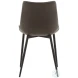 Rufin Dark Grey Upholstery And Black Metal Legs Dining Chair