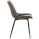Rufin Dark Grey Upholstery And Black Metal Legs Dining Chair
