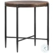 Casori Antique Medium Brown Wood And Black Iron Legs Side Table