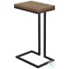 Felip Medium Brown Sealed on Black Side Table