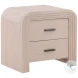 Portlan Bleach Natural And Black Handles Nightstand
