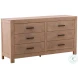 Emmaly Light Warm Wash And Black Handles Dresser