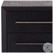 Humphrey Black And Antique Nickel Handles Nightstand