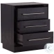 Humphrey Black And Antique Nickel Handles Nightstand