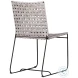 Ezr Grey Rope And Black Powder Coated Outdoor Dining Chair