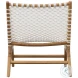 Mari Natural Wood And White Rope Outdoor Occasional Chair