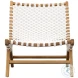 Mari Natural Wood And White Rope Outdoor Occasional Chair