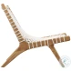 Mari Natural Wood And White Rope Outdoor Occasional Chair